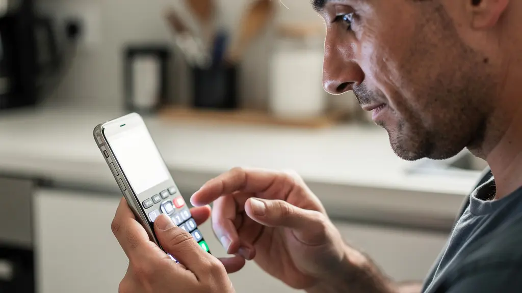 Utilisateur consultant une application de simulation de capacité d'emprunt sur smartphone